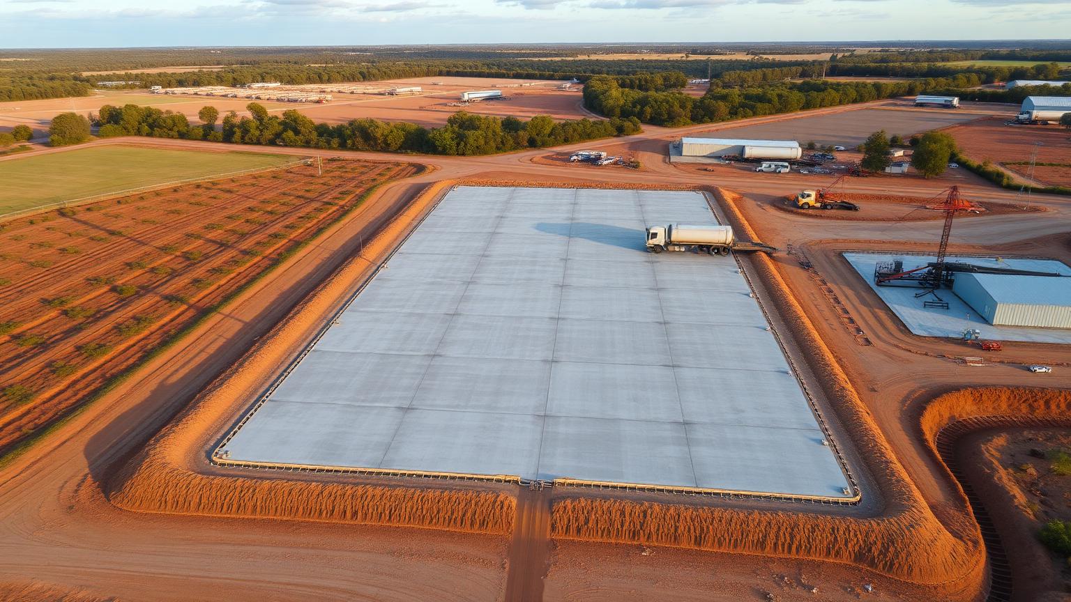 Qantac hardstands build — Darling Downs QLD by Dino Earthworx